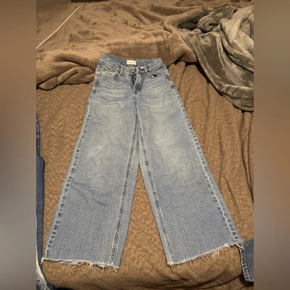 Women's Blue Wide-Leg Jeans pacsun - Picture 1 of 2